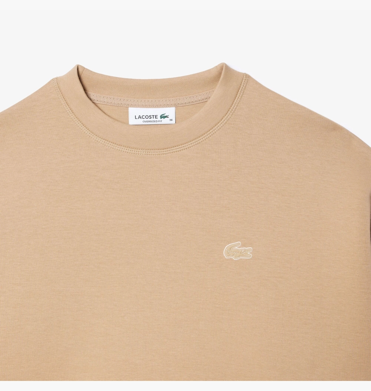 Свитшот Lacoste Oversize Fit SF561402S Бежевый, фото №2