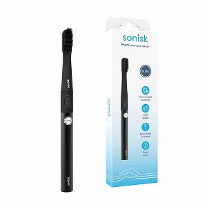 Зубная щетка электрическая Sonisk Sleek, 3 режима чистки, 2 насадки, матовый черный - Фото 1