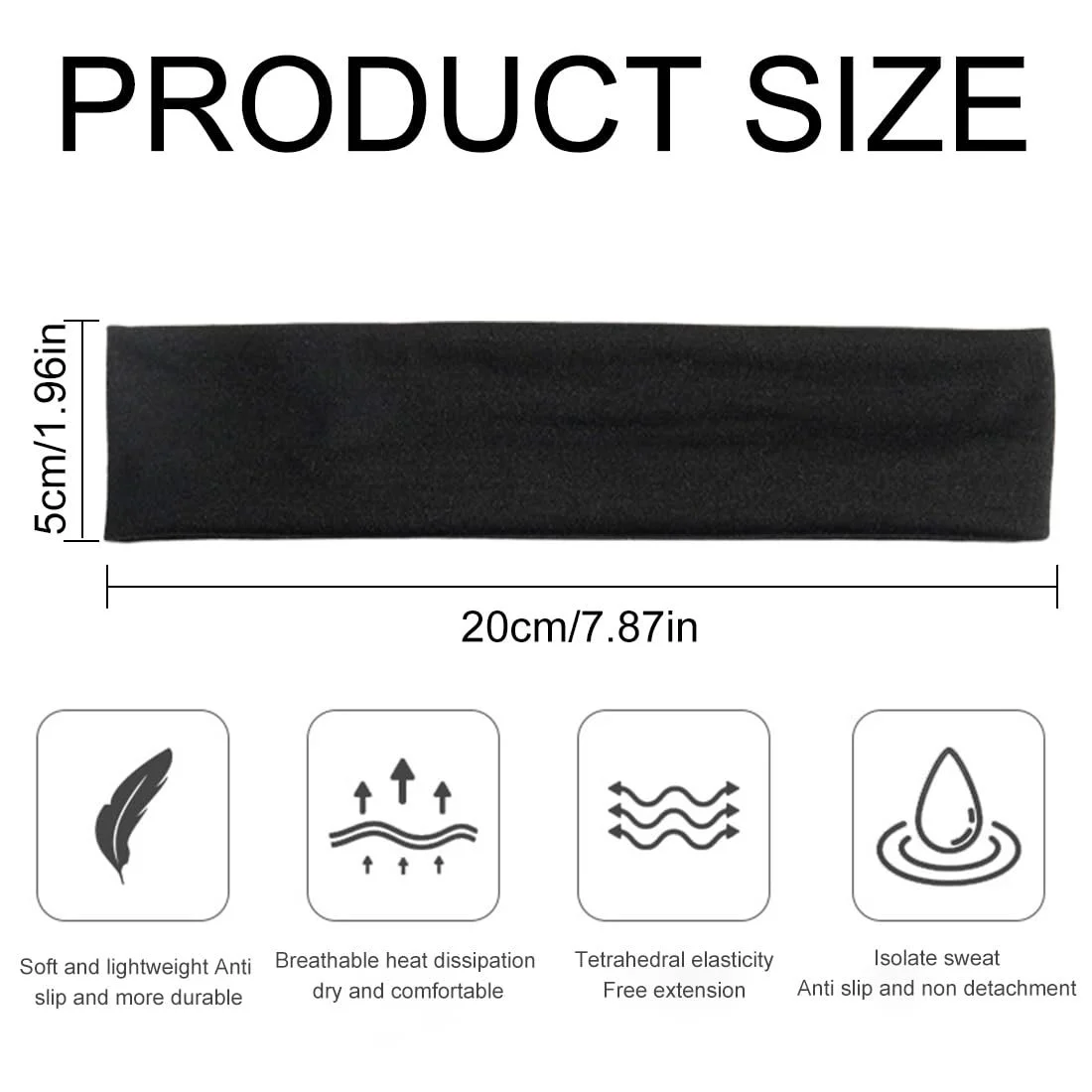 Тонка літня пов'язка на голову для жінок Спортивні, фото №2