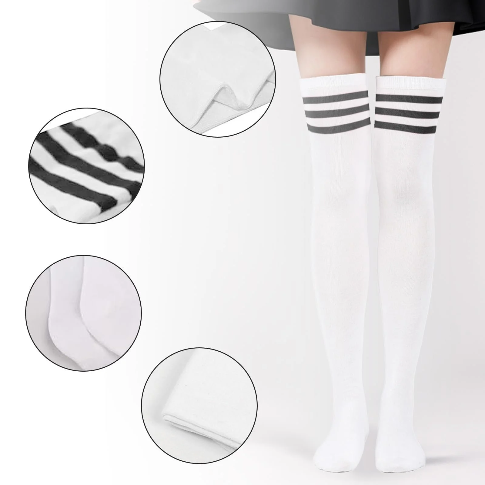 Жіночі гольфи в смужку Fairy, вище коліна для косплею та спорту, фото №3