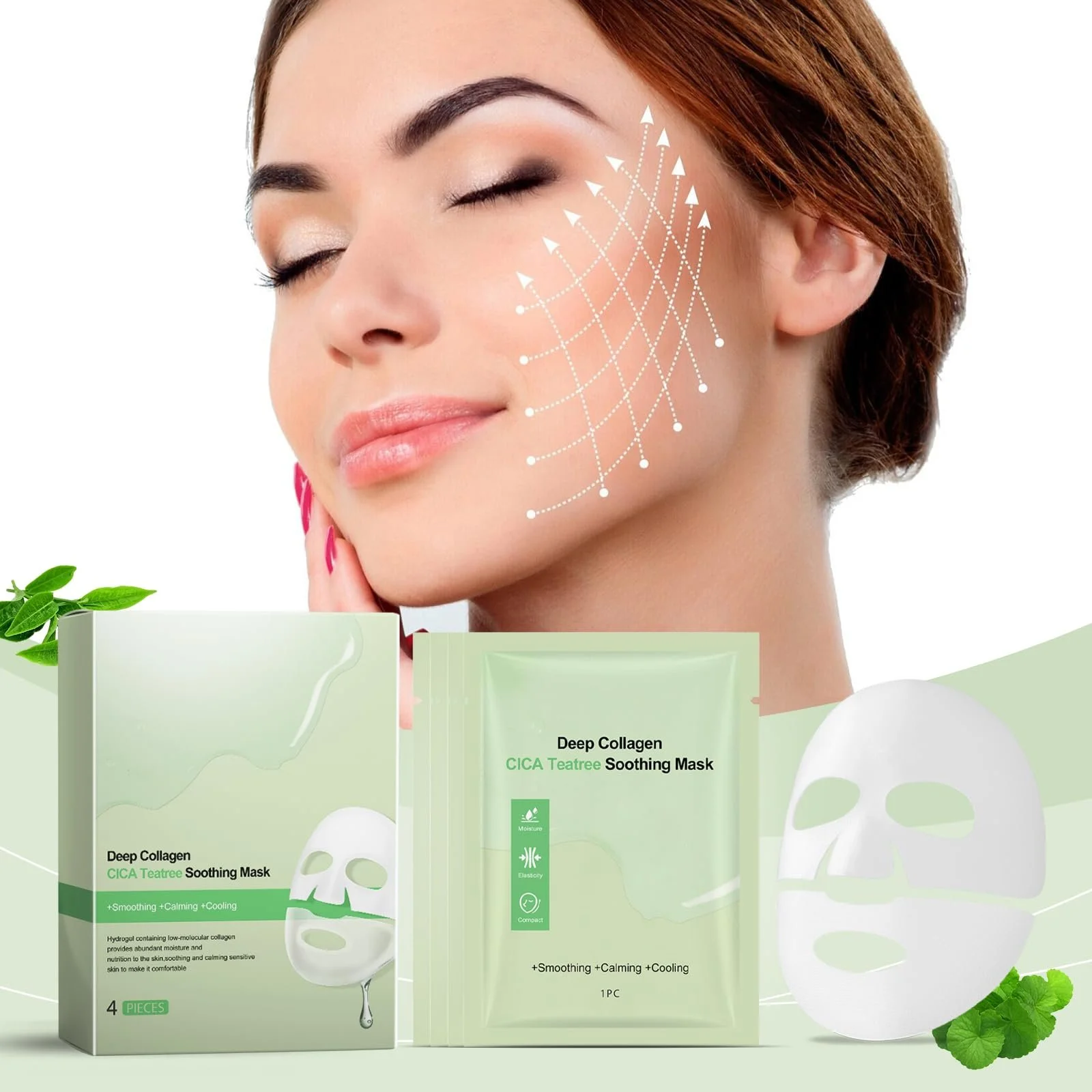 Маска для обличчя з глибоким колагеном проти зморшок та ліфтингу, фото №3