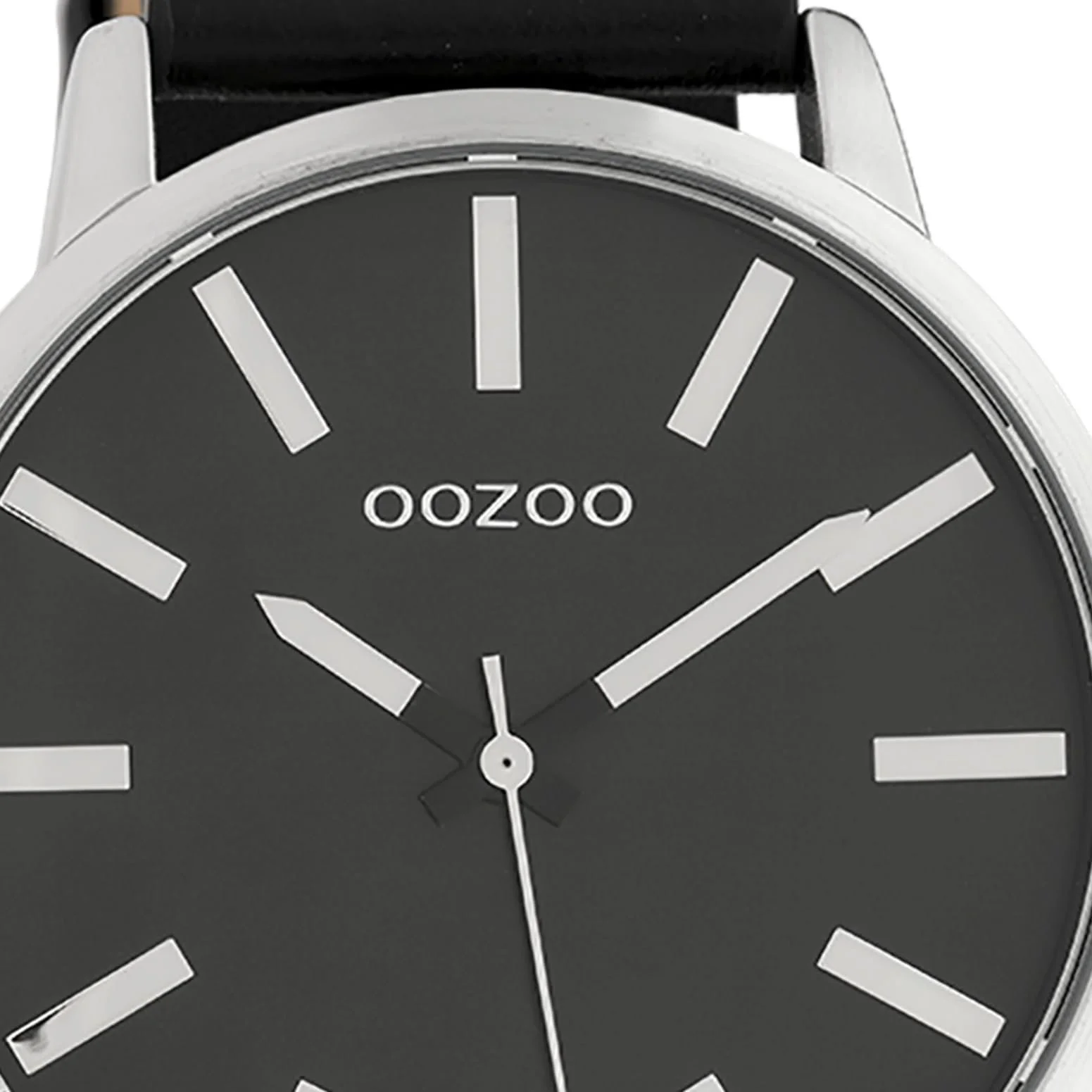 Чоловічий годинник Oozoo зі шкіряним ремінцем 45 мм Чорний/Чорний C10034, сріблястий/чорний, фото №2 Чоловічий годинник Oozoo зі шкіряним ремінцем 45 мм Чорний/Чорний C10034, сріблястий/чорний, фото №2