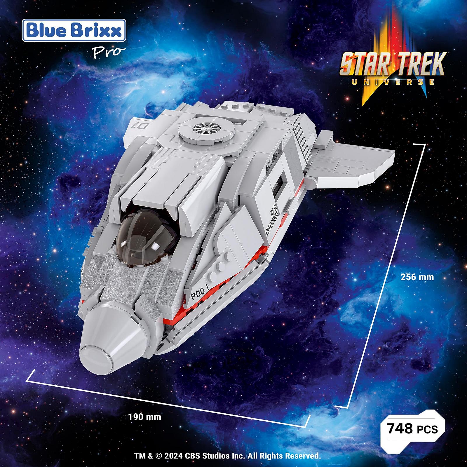 Конструктор BlueBrixx NX-01 Shuttlepod 748 блоков лицензия Star Trek, фото №2