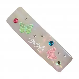 Заколка для волос Yjcnelcr Бабочка Кристалл Перламутр Большая Аксессуар для женщин и девушек synthetic.ua - Фото 1