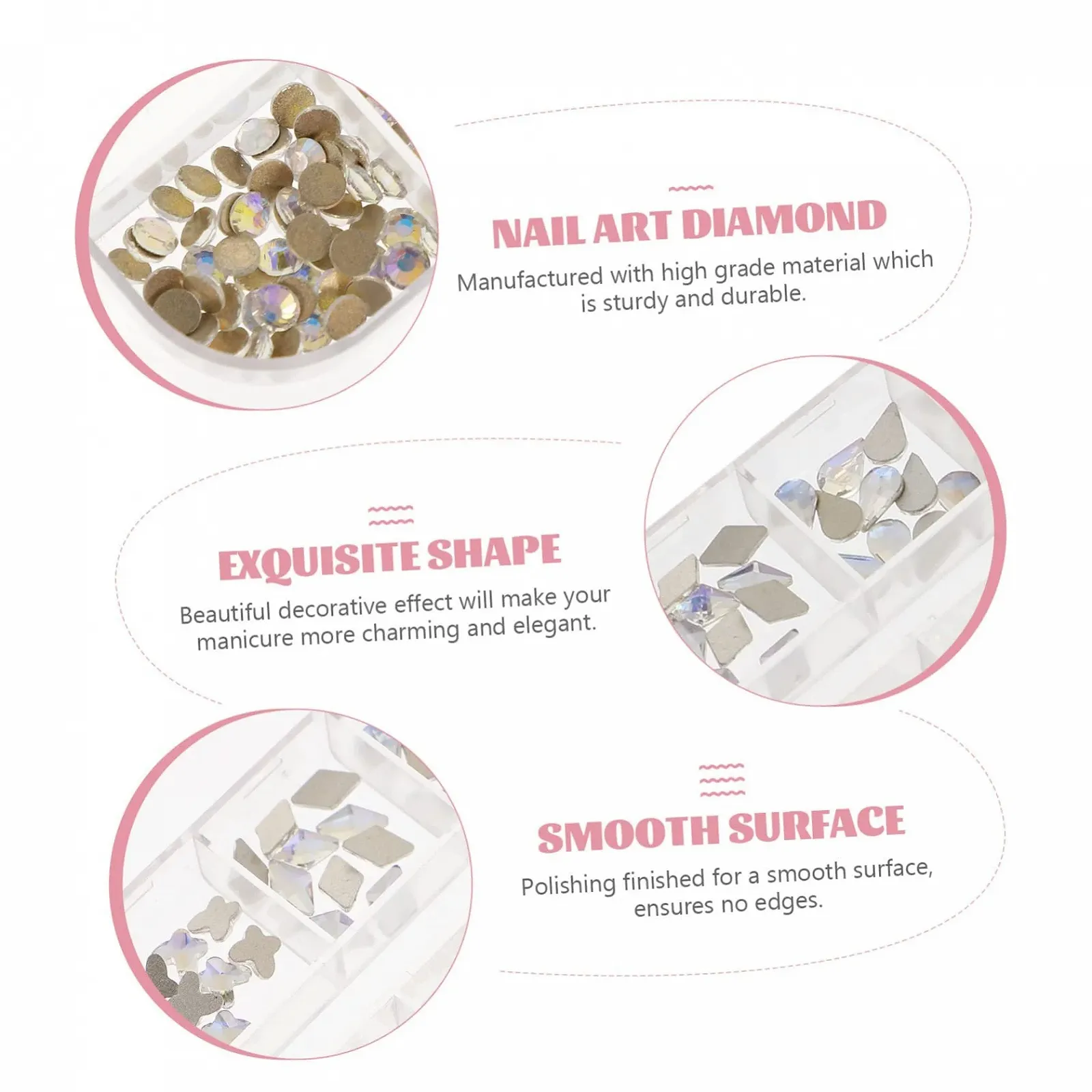 Стразы для ногтей Healeved Плоские для дизайна ногтей, 3 коробки, фото №8 Стразы для ногтей Healeved Плоские для дизайна ногтей, 3 коробки, фото №8