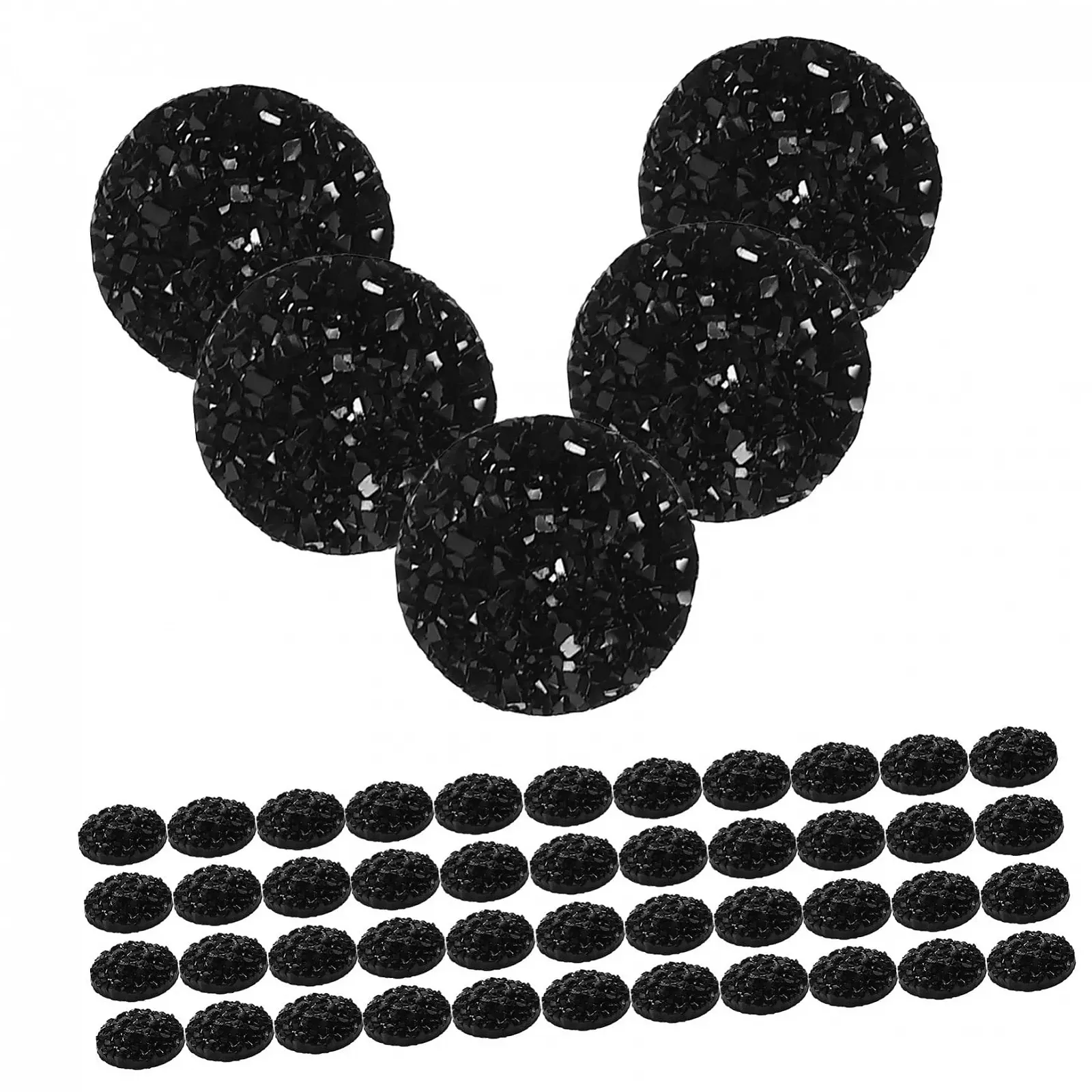 Стразы Healeved Плоские 200 шт. украшения для рукоделия, ювелирных изделий, одежды и сумок Черный, фото №8