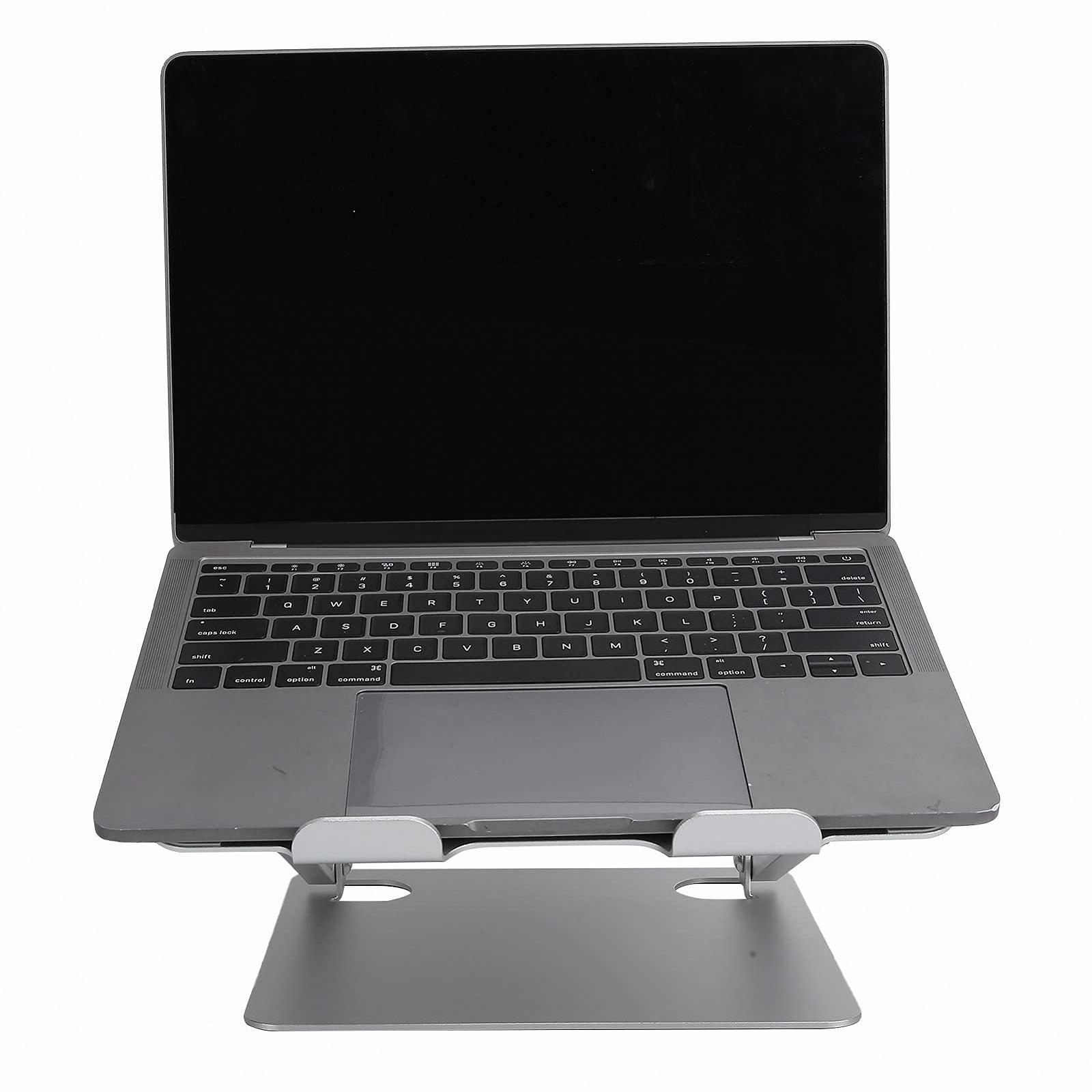 Подставка для ноутбука складная портативная алюминиевый сплав серебристая Легкая складная подставка для ноутбуков 11-15,6 дюймов, фото №7