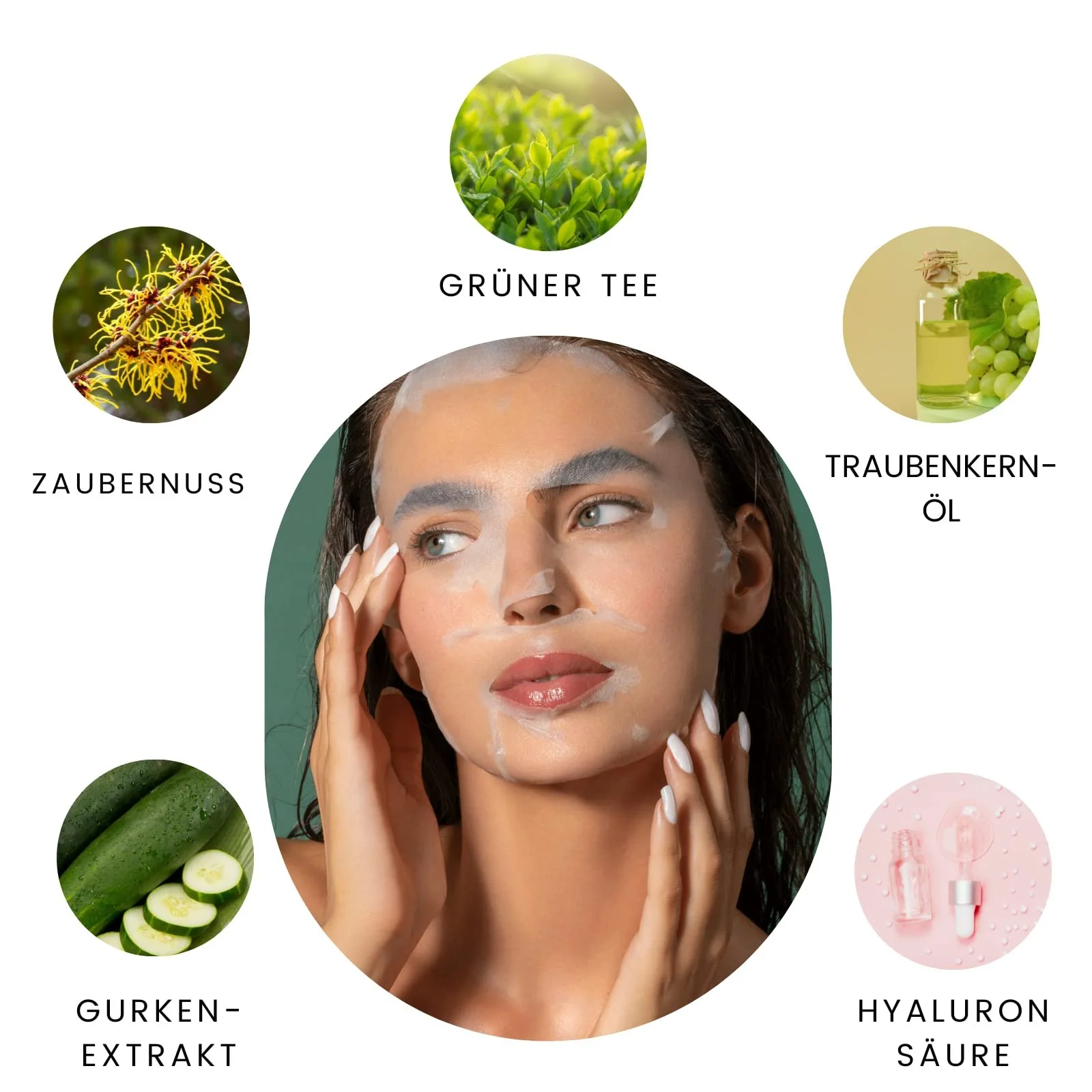 Тканинна маска Sisters & Me Зелений, фото №3