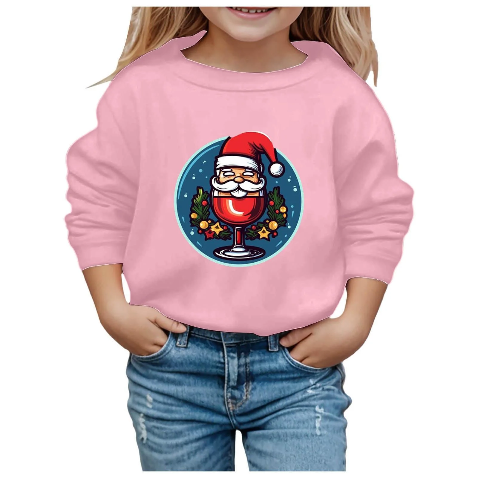 Детский джемпер с рождественским принтом снежинки для мальчиков и девочек, зимний теплый свитшот, фото №1