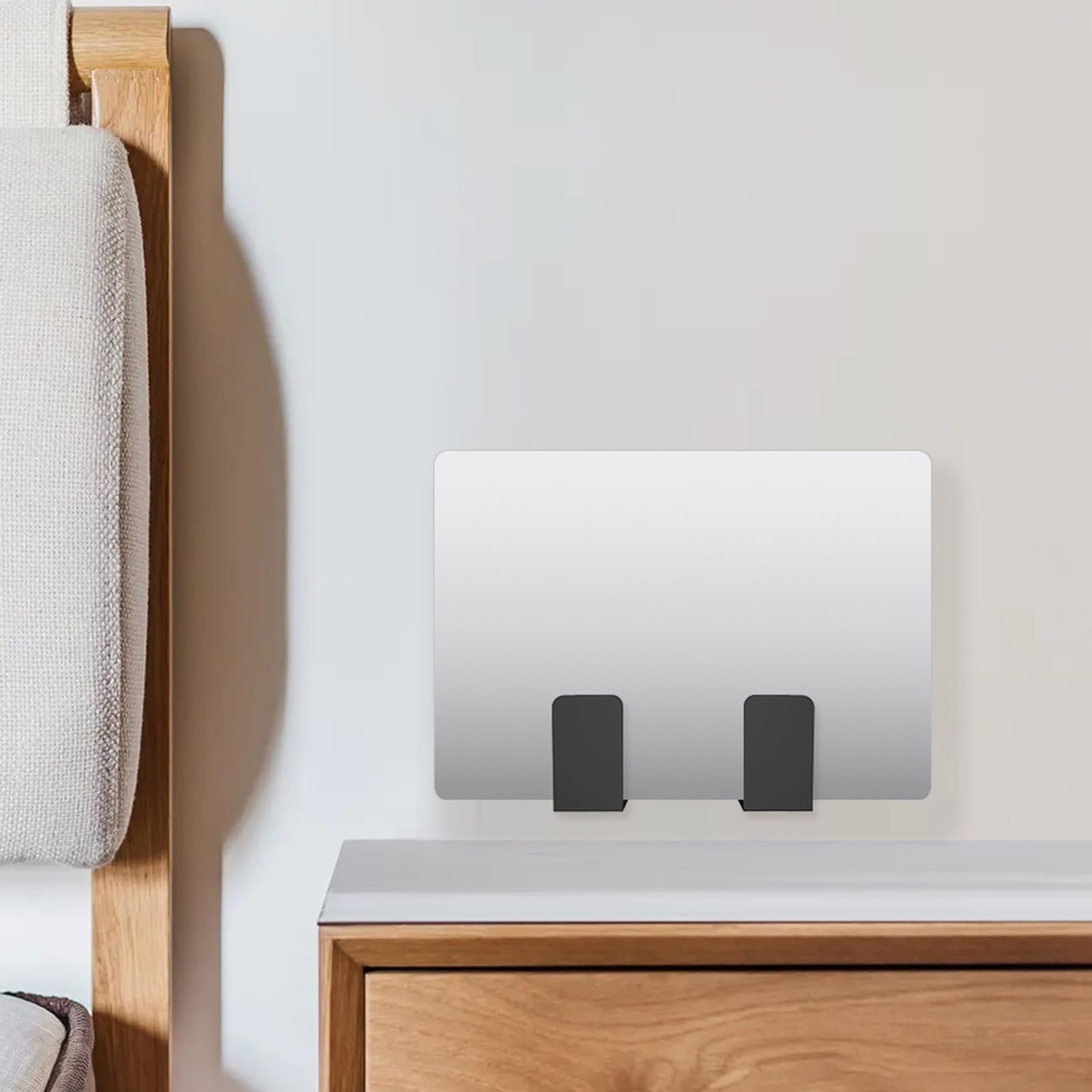 Настенный держатель для ноутбука и планшета Metall, 2-х уровневая металлическая полка для устройств толщиной до 4 см, фото №9