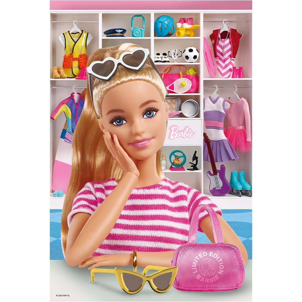 Пазл Trefl Barbie Get to know Barbie 100 деталей Розово-красный, фото №2 Пазл Trefl Barbie Get to know Barbie 100 деталей Розово-красный, фото №2