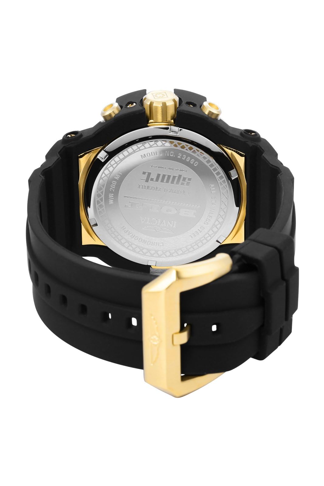 Чоловічий кварцовий годинник Invicta з силіконовим ремінцем 23860, фото №4