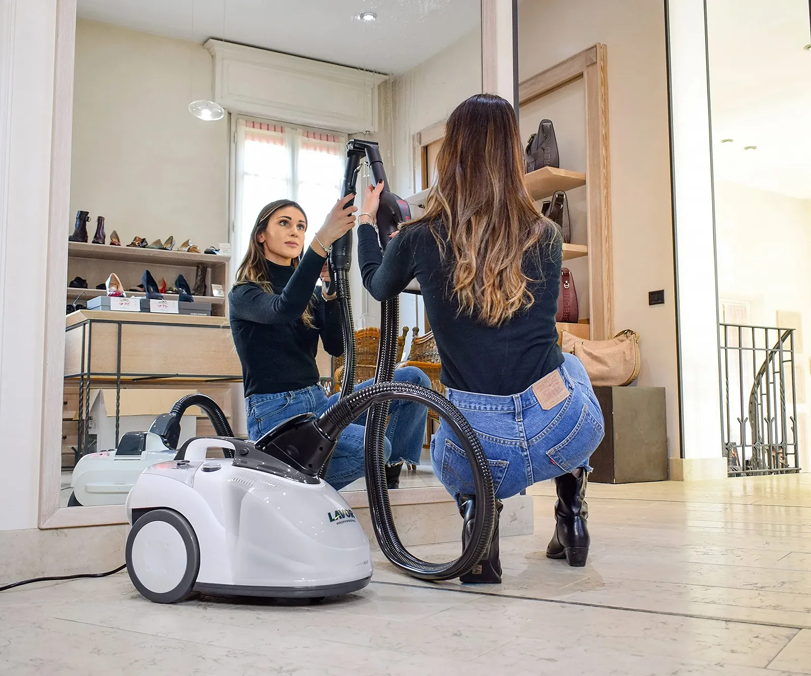 Пароочисник професійний LAVOR GV EGON VAC 4.1 PLUS з функцією всмоктування 152°C 5 Bar 23 аксесуари, фото №8