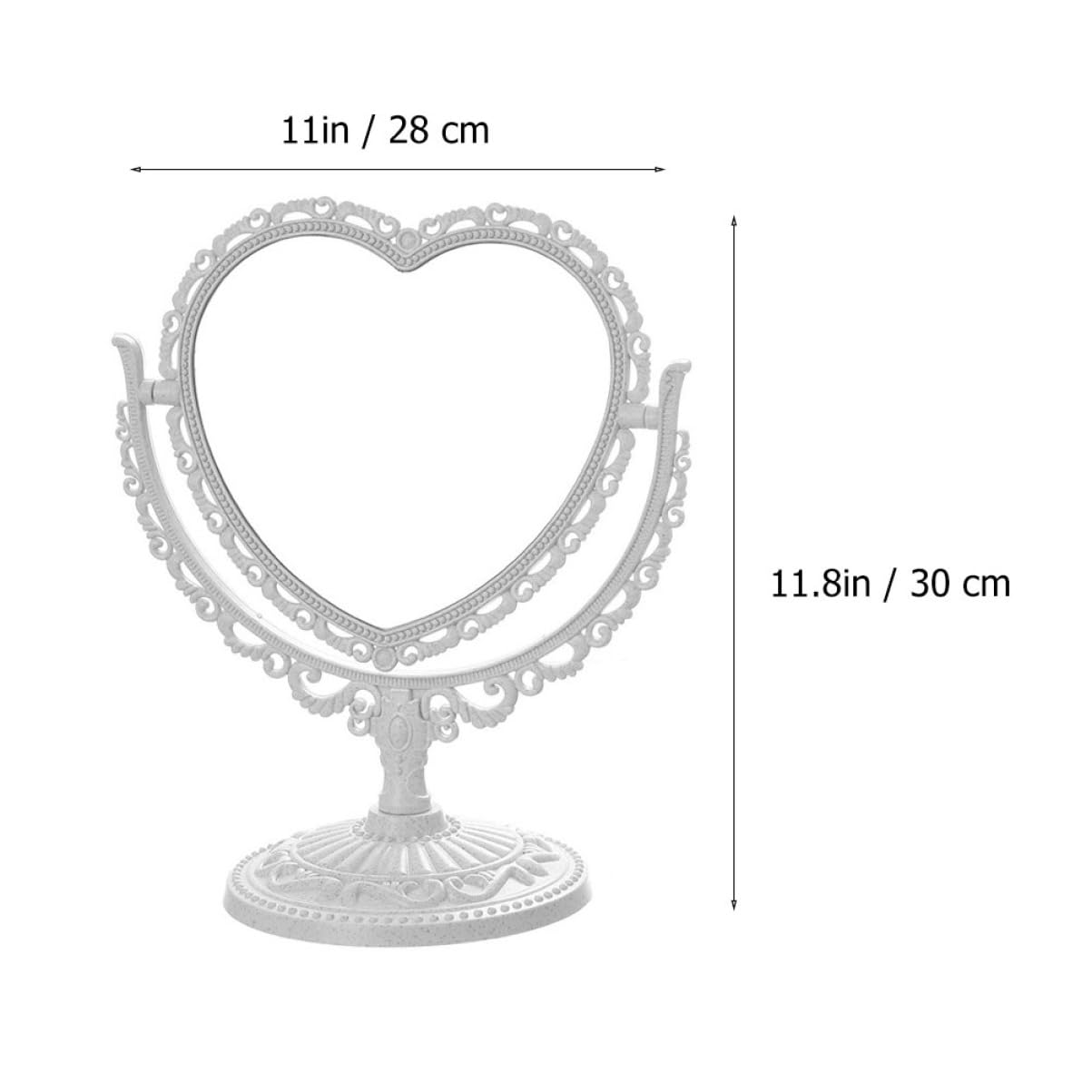 Дзеркало Angoily Настільне Двостороннє Косметичне 4 штуки Скло Бежевий, фото №3