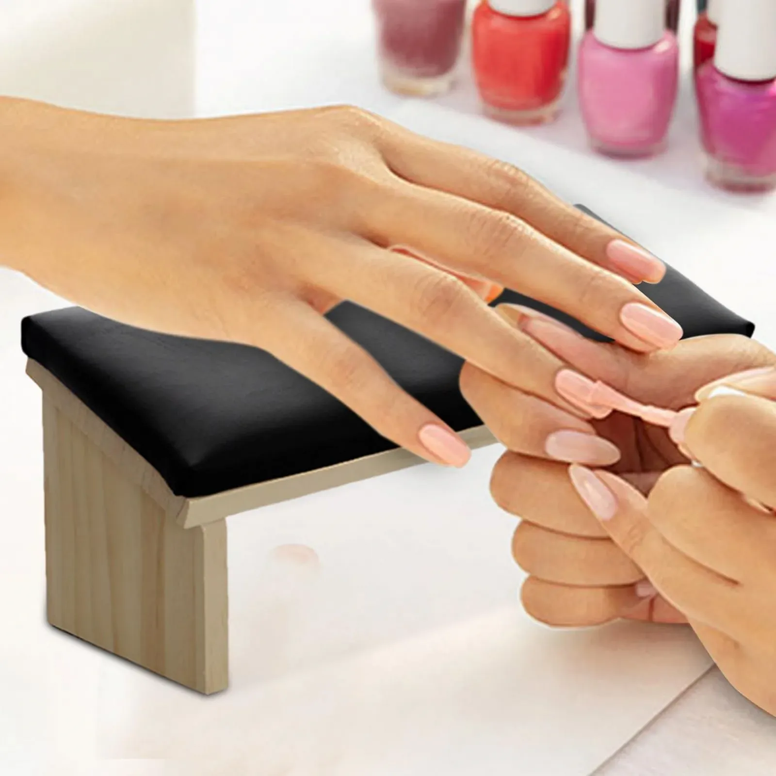 Підставка під руку для манікюру Дерев'яна з PU шкіри, фото №3 Підставка під руку для манікюру Дерев'яна з PU шкіри, фото №3