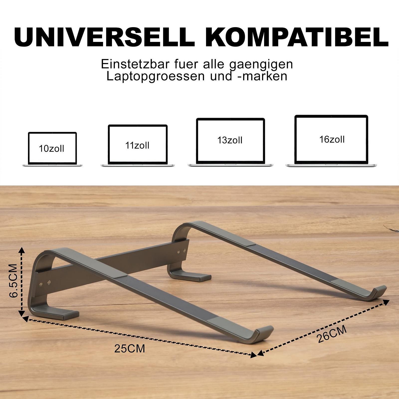 Підставка для ноутбука Konsol 10-15.6 дюймів, ергономічна алюмінієва портативна, фото №2
