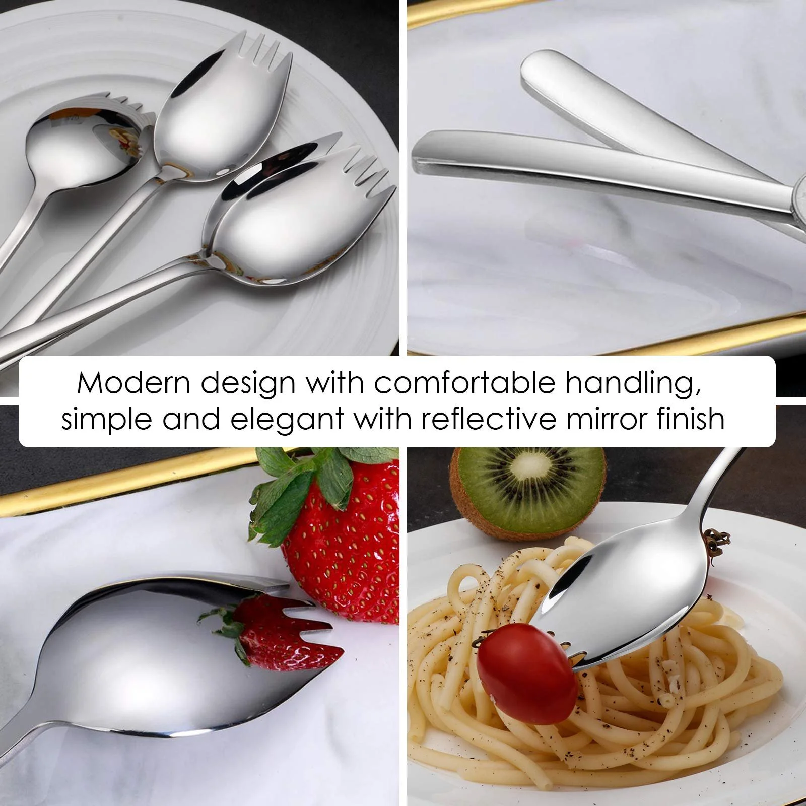 Ложка для супу і набір виделок SourceTon 8 шт., міцна нержавіюча сталь, фото №5 Ложка для супу і набір виделок SourceTon 8 шт., міцна нержавіюча сталь, фото №5