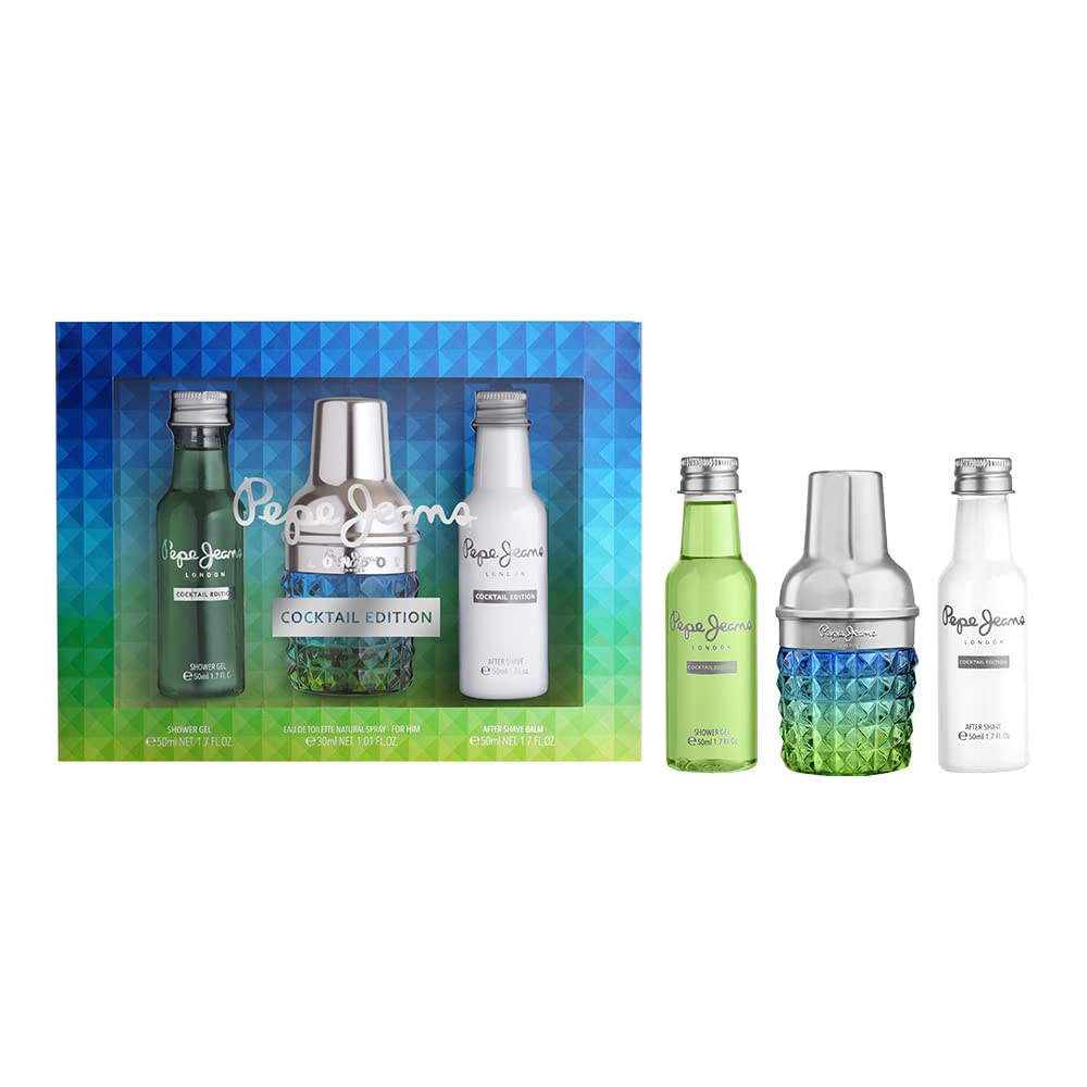 Подарочный набор Pepe Jeans For Him Cocktail Edition мужской парфюм Набор 3 шт с туалетной водой 30 мл, лосьоном после бритья 50 мл и гелем для душа 50 мл, фото №2