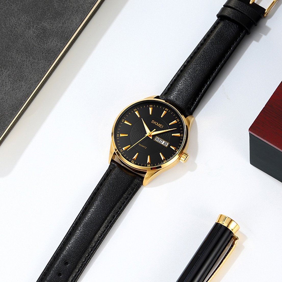 Годинник Skmei 2075GDBK Gold-Black SALE, фото №4