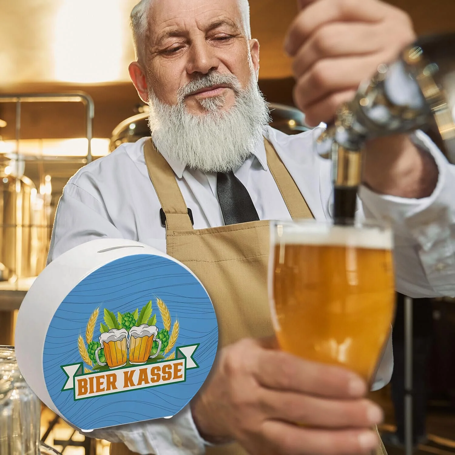 Скарбничка Beer Kasse керамічна з хмелем, фото №6