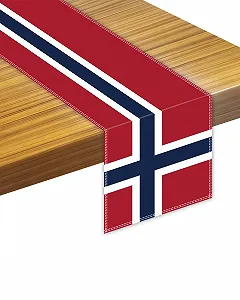 Ранер Norwegian Flag 30 x 180 см оксамитова з прапором Норвегії ціна на synthetic.ua - Фото 1 Ранер Norwegian Flag 30 x 180 см оксамитова з прапором Норвегії synthetic.ua - Фото 1