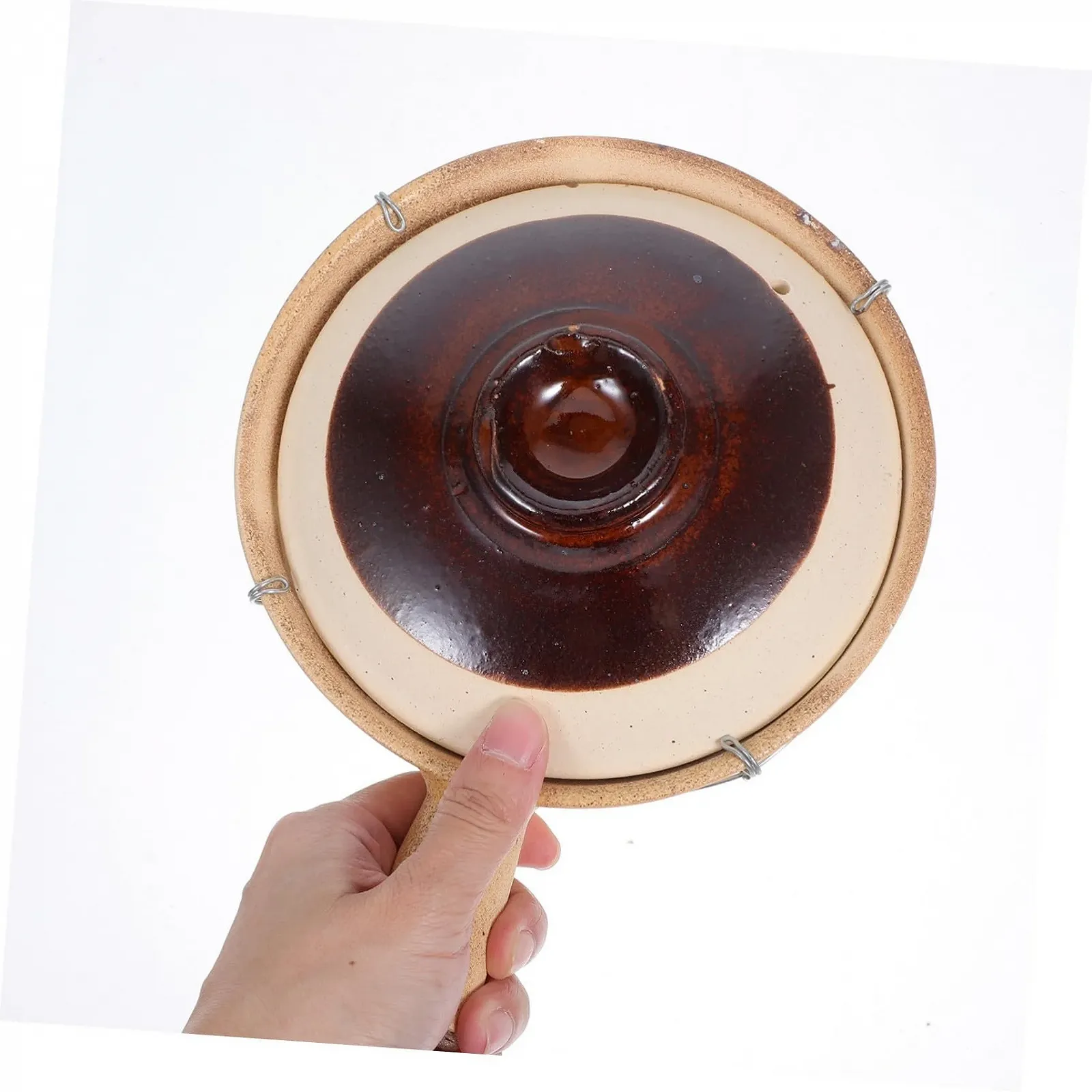 Глиняный горшок Toyvian традиционный китайский керамический с одной ручкой и железной проволокой, фото №8