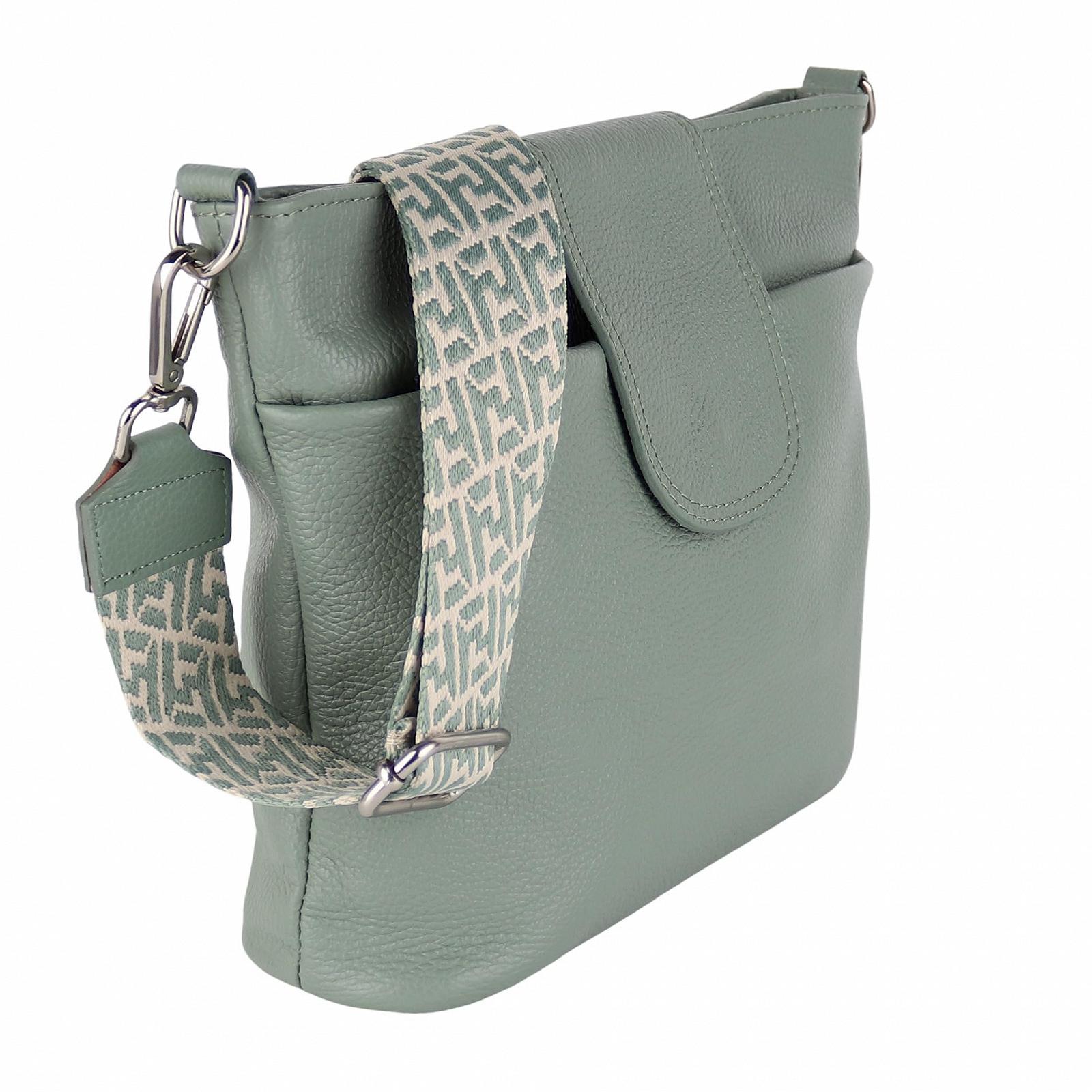 Сумка на плечо MIRROSI, натуральная кожа, сделано в Италии, бохо стиль, 30 x 24.50 x 9 см (Ш x ВxТ), много места для хранения, фото №2