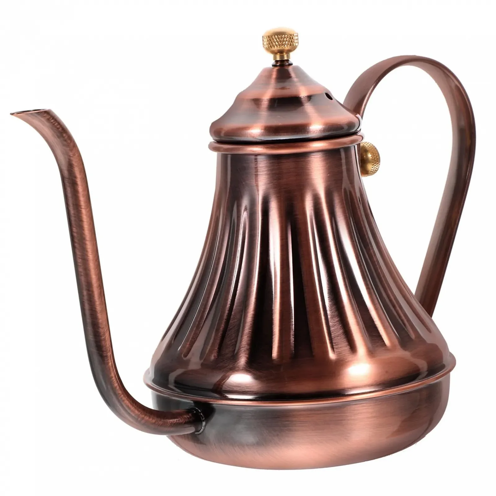Кавник Ipetboom З нержавіючої сталі з довгим носиком Мідний, фото №1