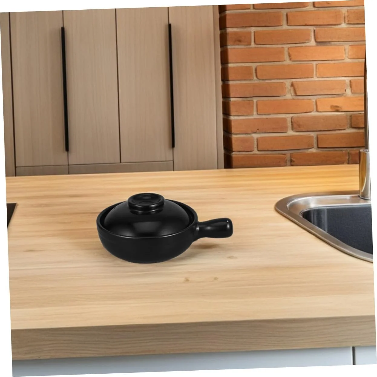 Кастрюля TOYANDONA из натуральной глины с крышкой для газовой плиты, фото №6