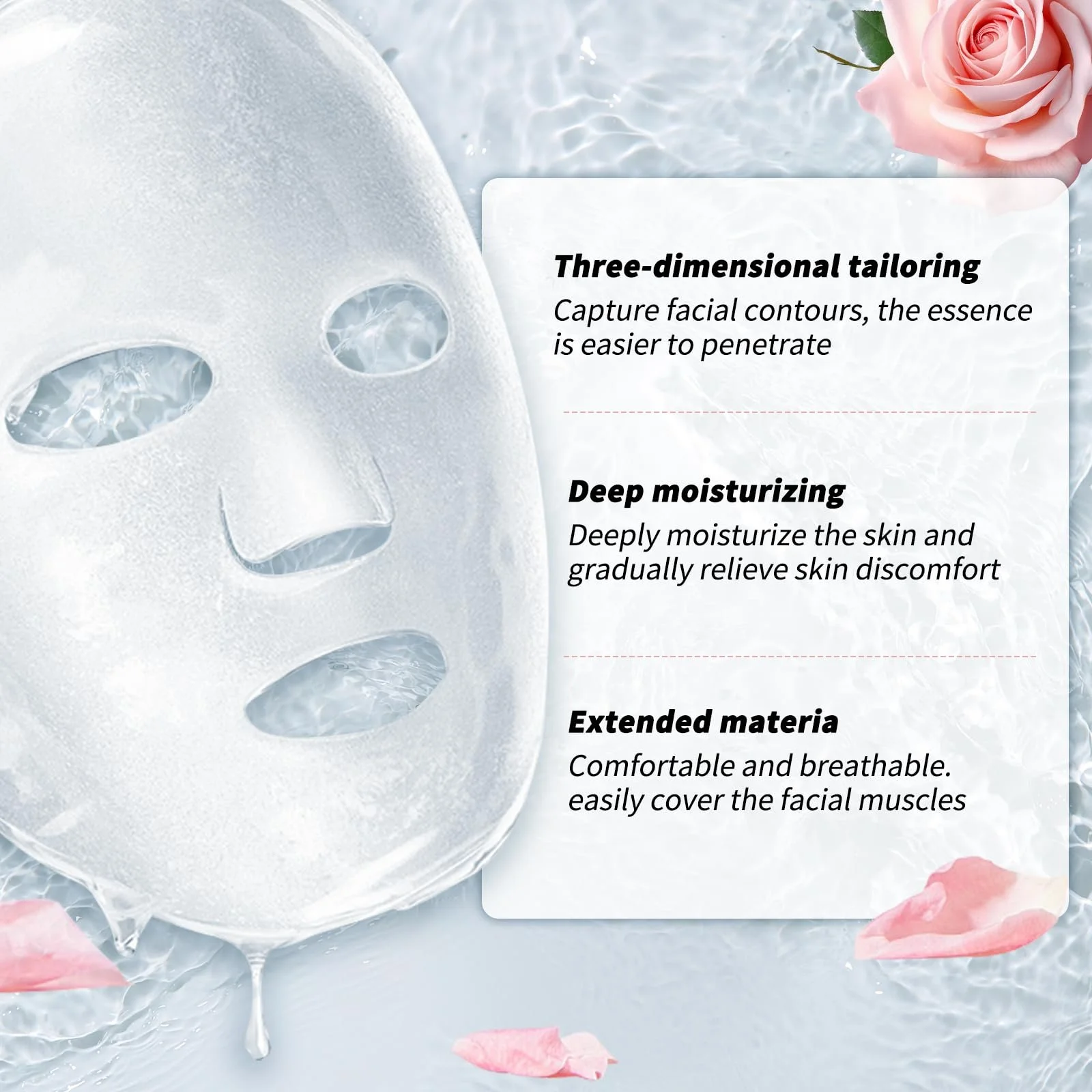 Тканинна маска для обличчя Korean Face Mask Набір тканинних масок для обличчя, фото №2