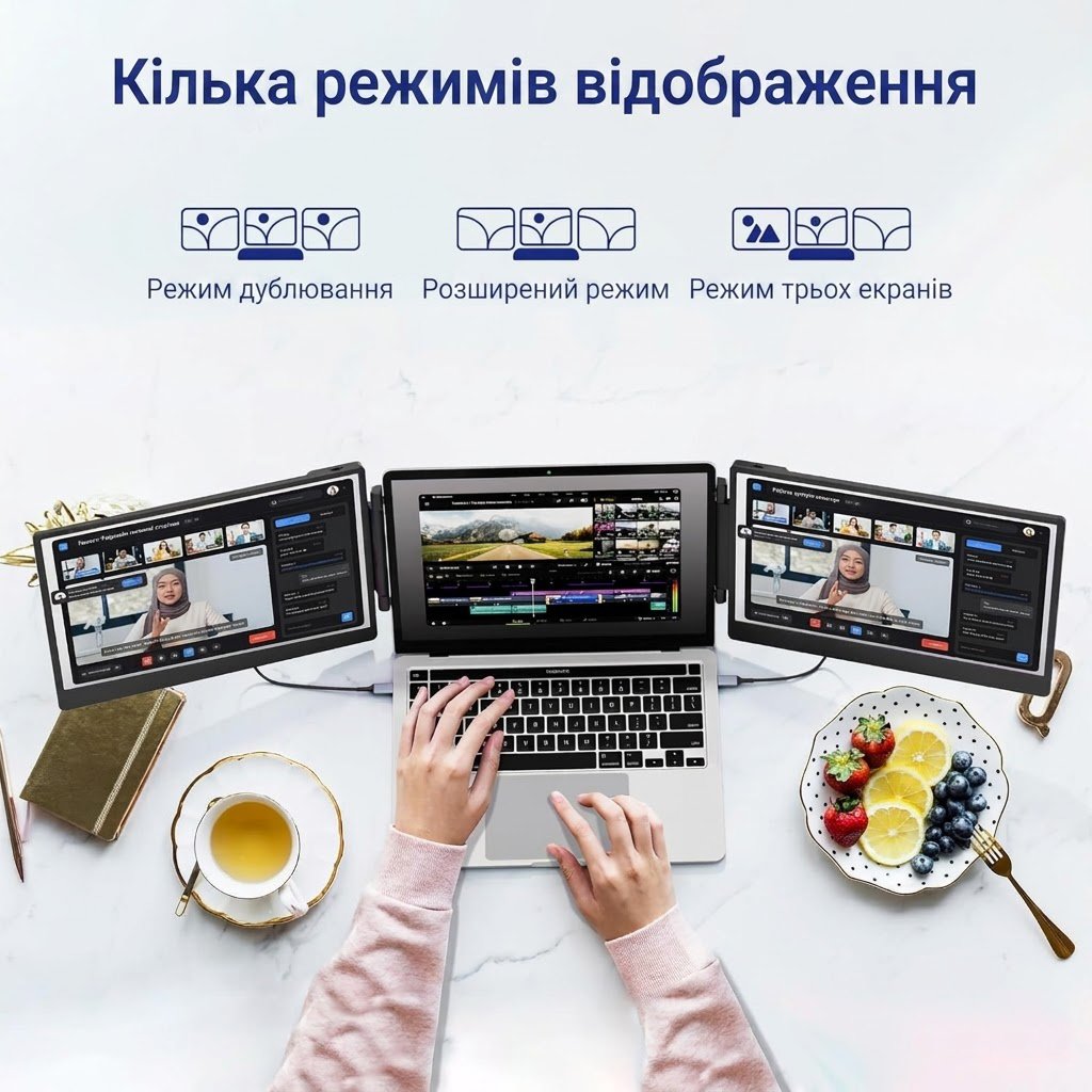 Портативний монітор 14" Domyfan S3 Full HD IPS 60 Гц, фото №3