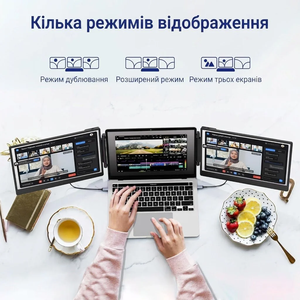 Портативный монитор 14" Domyfan S3 Full HD IPS 60 Гц, фото №3