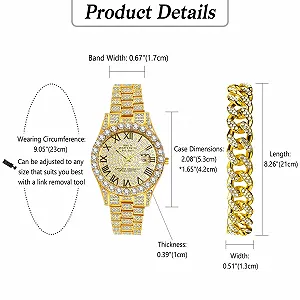 Чоловічий годинник OIDEA Кварцовий аналоговий з римським циферблатом та календарем Срібний/Золотий synthetic.ua - Фото 1