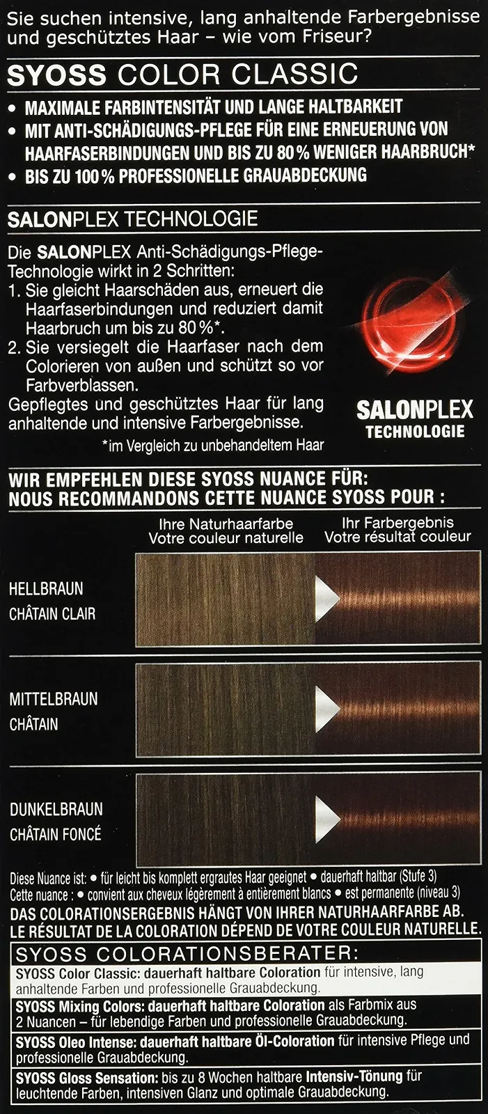 Краска для волос Syoss Шоколадно-коричневый 4-8, упаковка из 3 шт (3 x 115 мл), фото №3 Краска для волос Syoss Шоколадно-коричневый 4-8, упаковка из 3 шт (3 x 115 мл), фото №3