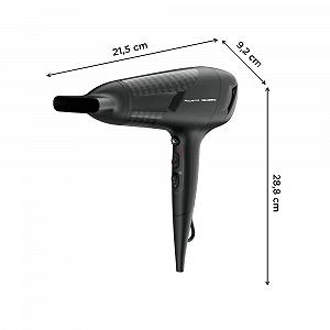 Фен Rowenta x Karl Lagerfeld Studio Dry CV581L, 2100 Вт, 6 режимов, термоконтроль, концентратор, холодный воздух, черно-красный synthetic.ua - Фото 1