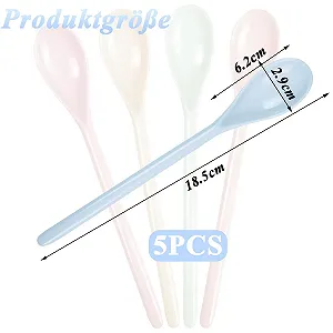 Ложка пластикова luckaide різнокольорова, 5 шт synthetic.ua - Фото 1
