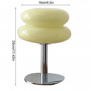 Настільна лампа Nordic Egg Tart Japanese Скляна USB Button - Фото 1