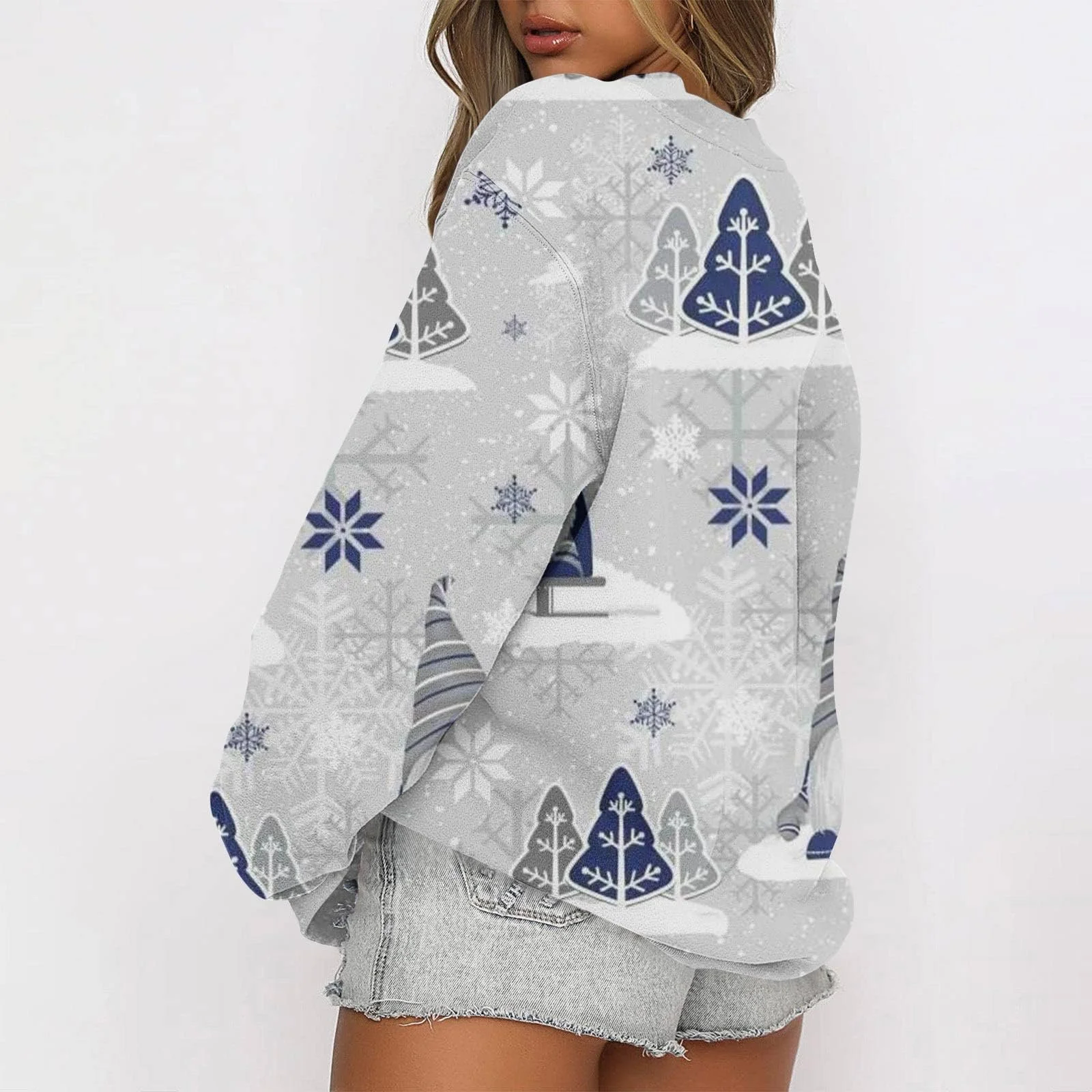 Женский Свитшот с Рождественским Принтом, фото №3