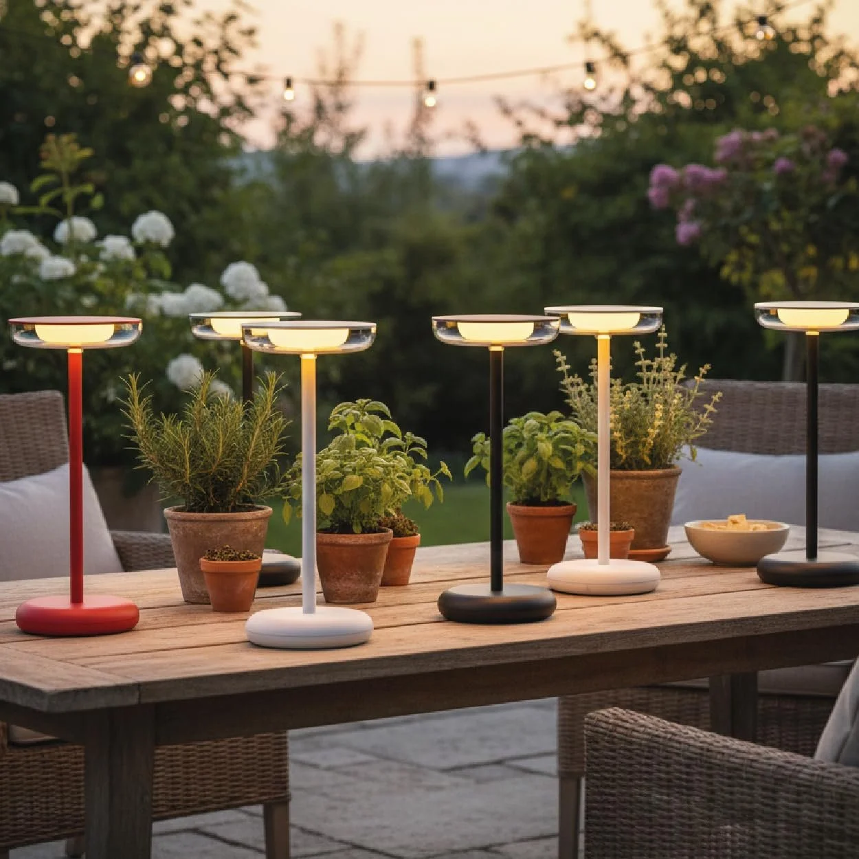 Настільна лампа Mykonos LED акумуляторна IP44 Сенсорна Зелена, фото №7