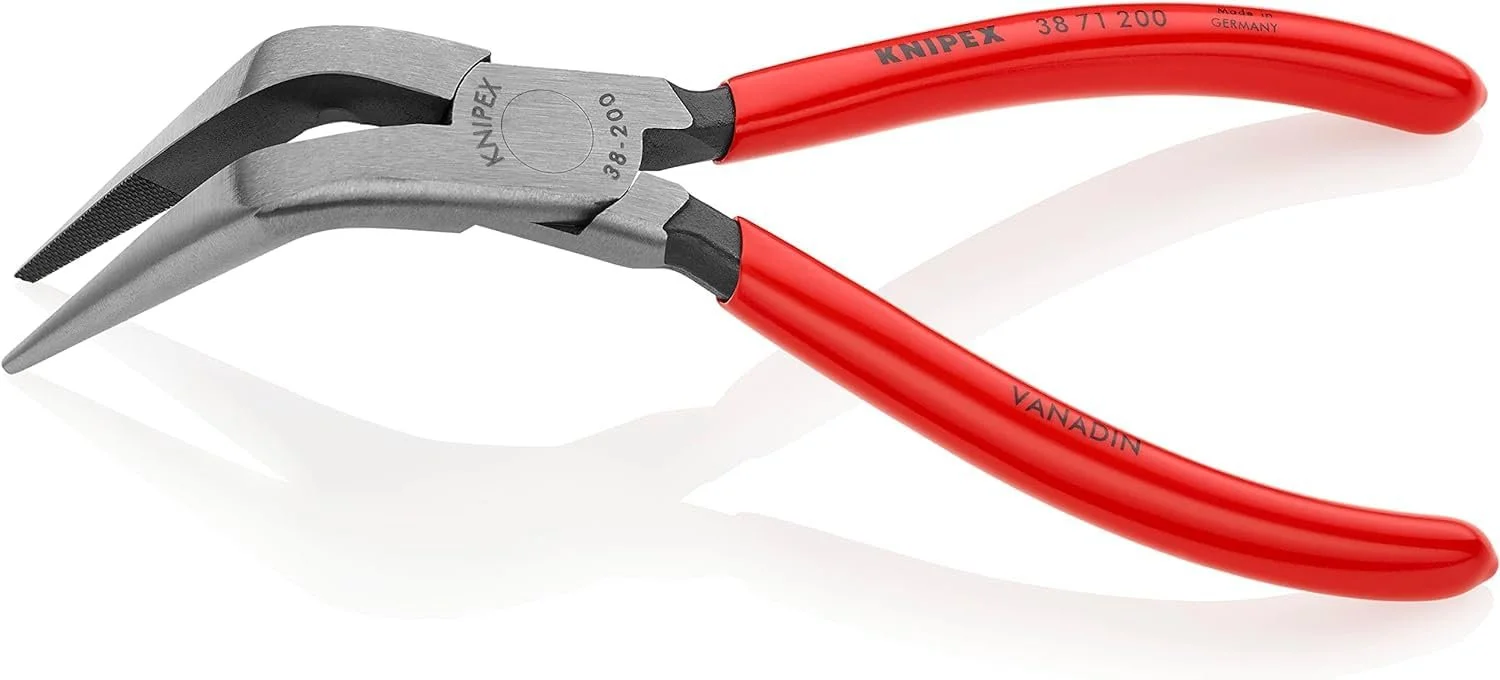 Плоскогубцы KNIPEX 38 71 200 с пластиковым покрытием, черные, атраментированные, 200 мм, фото №2