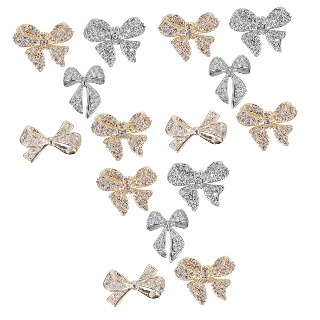 FRCOLOR 15 шт. зі стразами та дизайном бантиків, стійкі до вицвітання, для творчого дизайну, фото №1