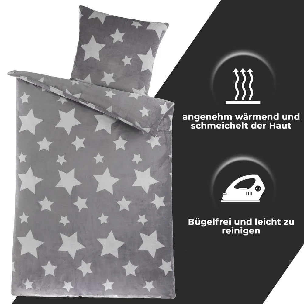 Комплект постільної білизни плюшевий Malika Winter Nicky-Teddy Cashmere Coral Fleece, 135 x 200 см, Наволочка 80 x 80 см, фото №3 Комплект постільної білизни плюшевий Malika Winter Nicky-Teddy Cashmere Coral Fleece, 135 x 200 см, Наволочка 80 x 80 см, фото №3