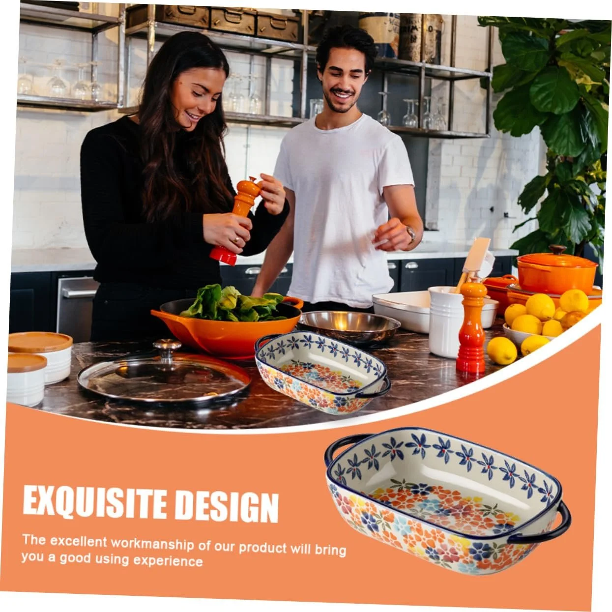 Форма для запікання керамічна з ручками термостійка, фото №4