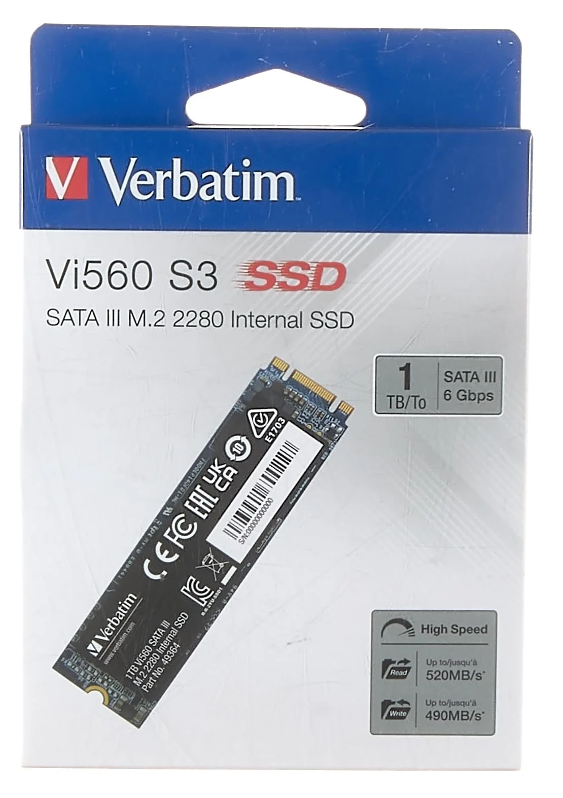SSD-накопичувач Verbatim Vi560 S3 1TB M.2, фото №6