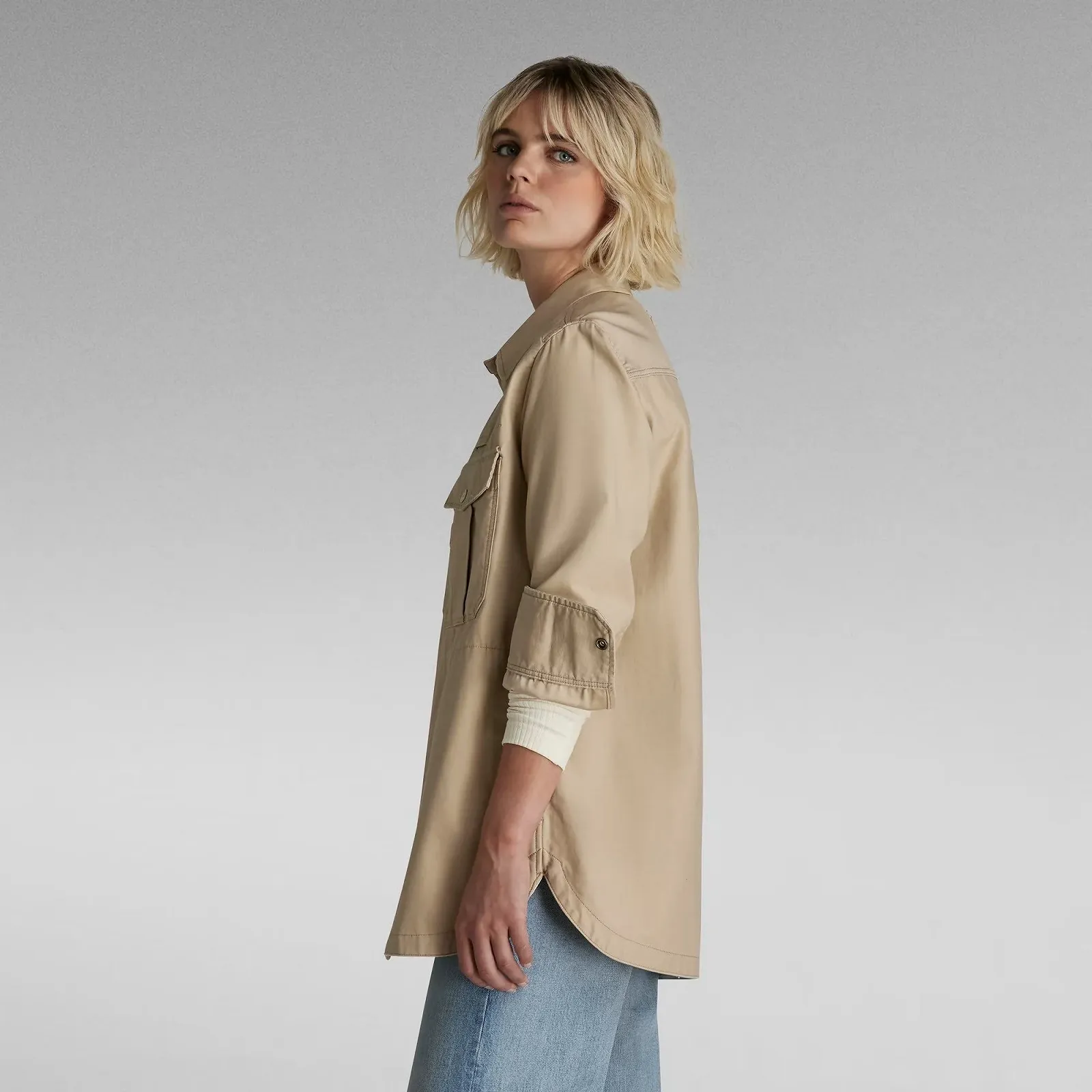 Жіноча сорочка G-Star RAW Naval Collar Overshirt 2.0 Бежевий - XS, фото №2