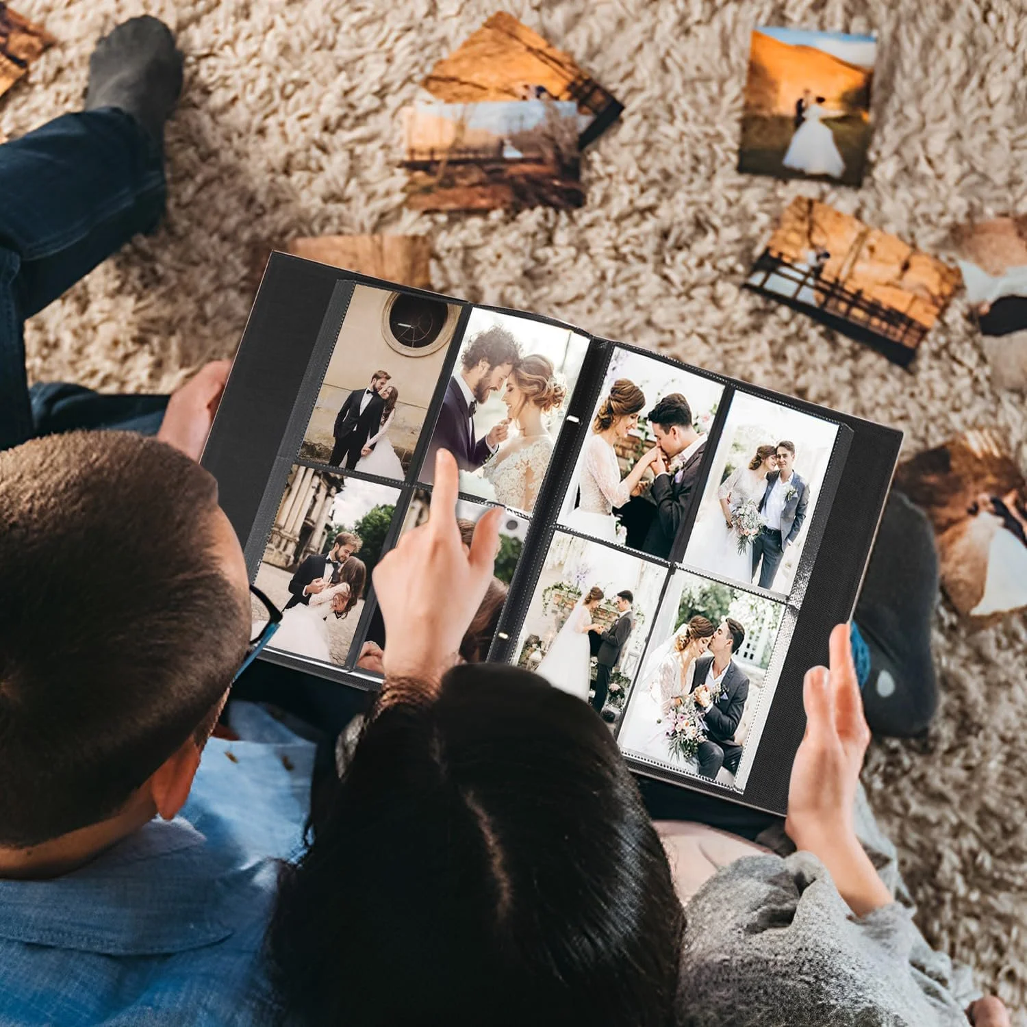 Фотоальбом Miaikoe 15 x 10 см, кармашки для 400 фотографий, вмещает 400 вертикальных фотографий 10x15 см для семьи, свадьбы, белый, фото №4 Фотоальбом Miaikoe 15 x 10 см, кармашки для 400 фотографий, вмещает 400 вертикальных фотографий 10x15 см для семьи, свадьбы, белый, фото №4