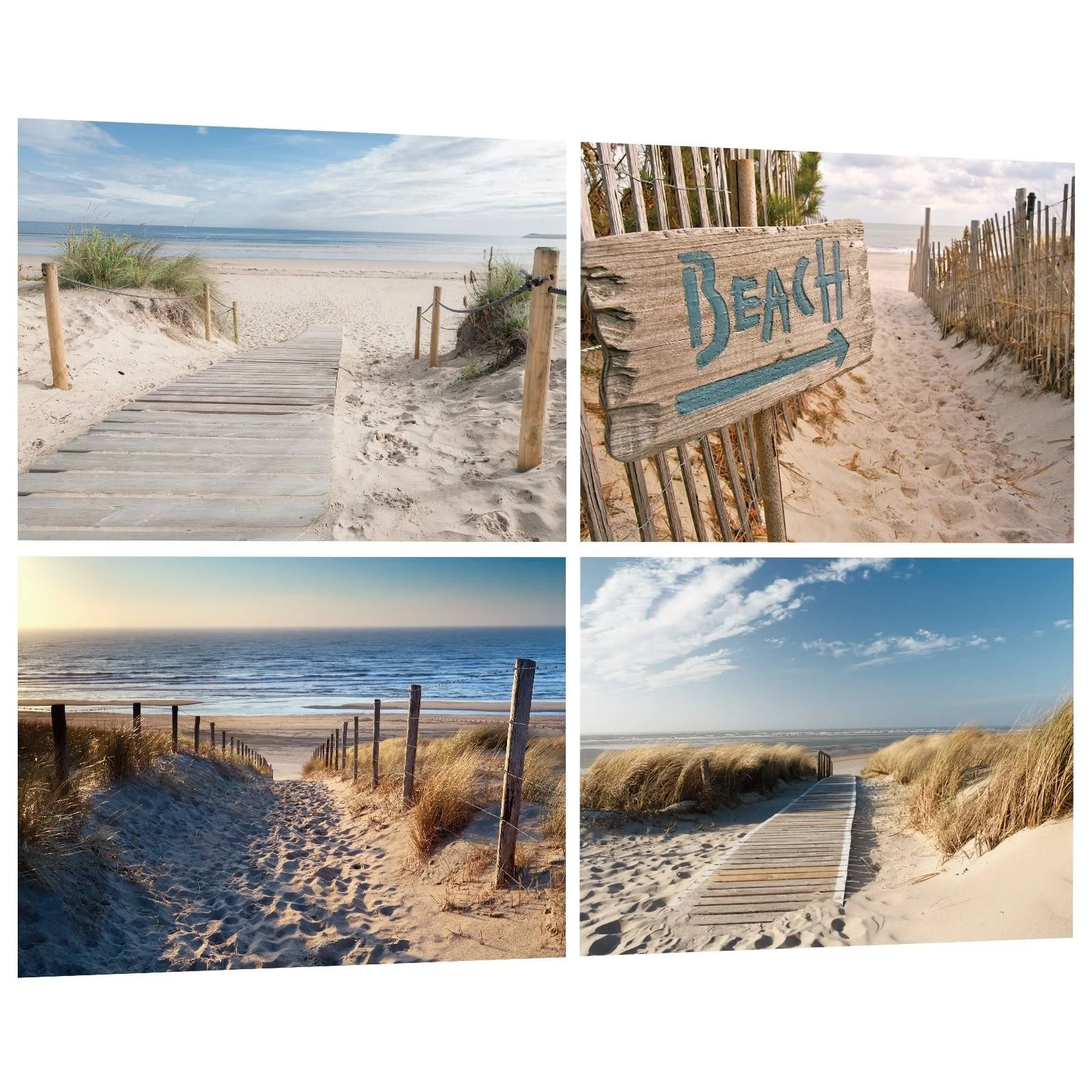 Набір наклейок на стіну Пляж 50 x 35 см 4 шт L, фото №1