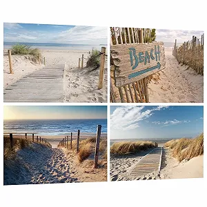 Набір наклейок на стіну Пляж 50 x 35 см 4 шт L - Фото 1