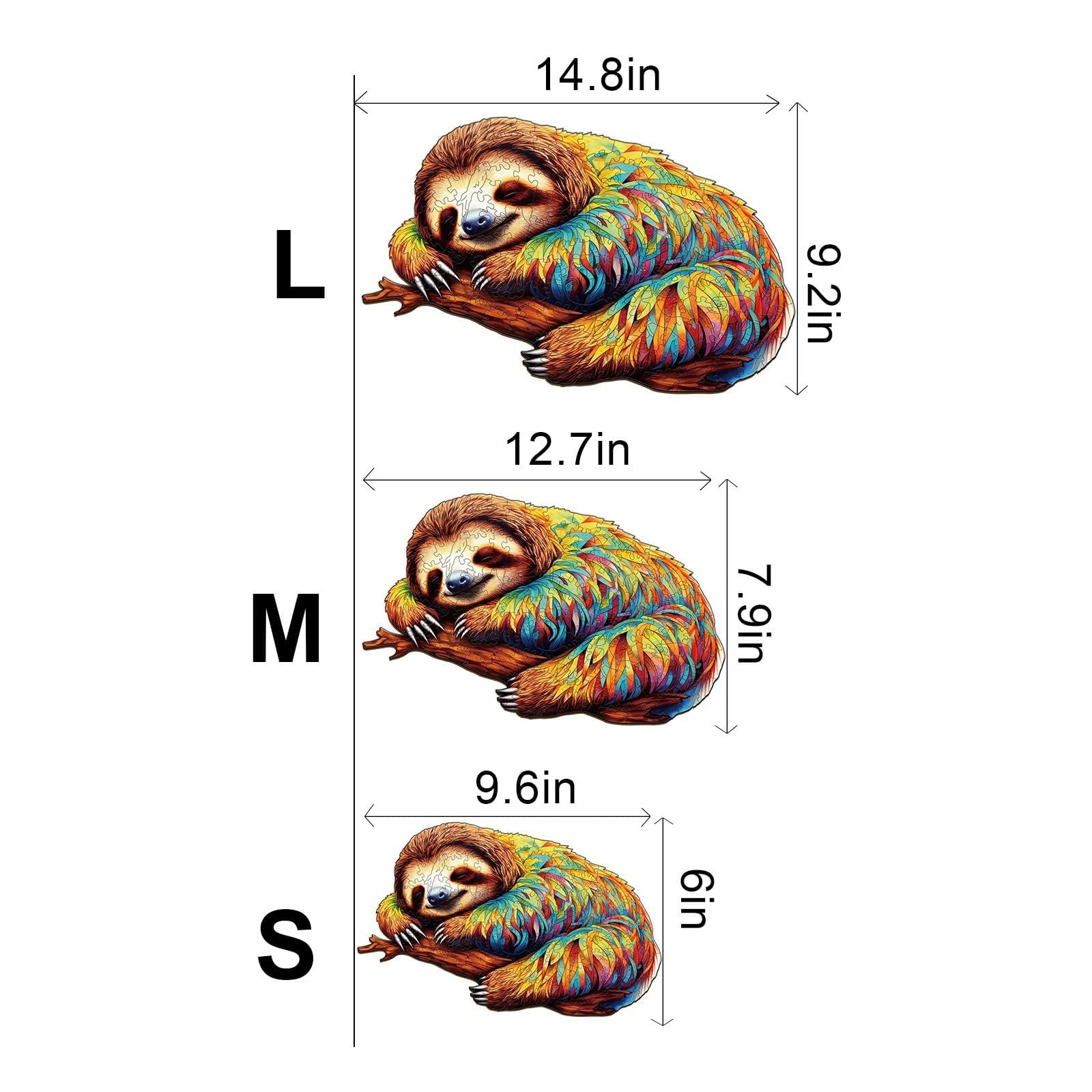 Пазл Funnli Sloth Cosy 220 элементов деревянный 14+ 14.8 x 9.2 дюйма, фото №2 Пазл Funnli Sloth Cosy 220 элементов деревянный 14+ 14.8 x 9.2 дюйма, фото №2