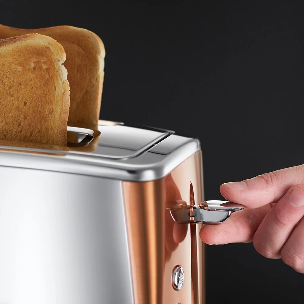 Тостер Russell Hobbs Luna Copper Accents, Digital Glass Coffee Maker, Shower Head Technology, Programmable Timer, фото №3